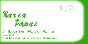 maria papai business card